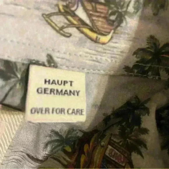 Haupt Mens Long Sleeve Modern Fit Button Down Shirt Size XL Car Surfboard Cotton - Picture 5 of 12